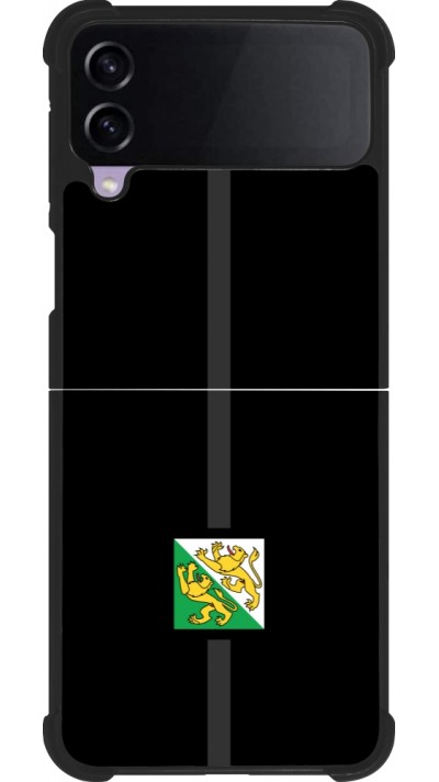 Coque Samsung Galaxy Z Flip4 - Silicone rigide noir Canton TG noir