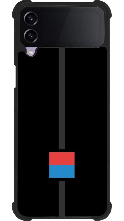 Coque Samsung Galaxy Z Flip4 - Silicone rigide noir Canton TI noir
