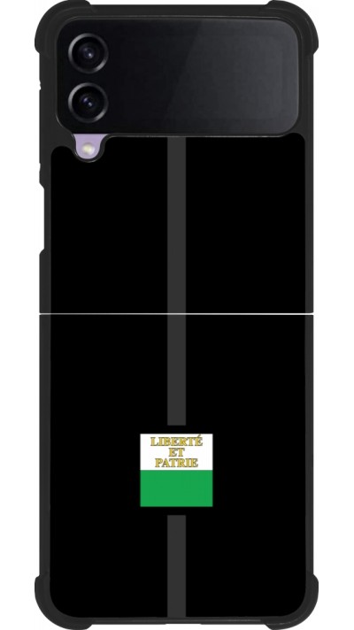 Coque Samsung Galaxy Z Flip4 - Silicone rigide noir Canton VD noir