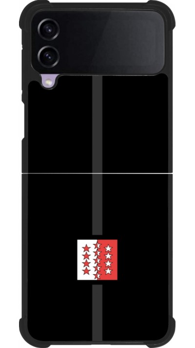 Coque Samsung Galaxy Z Flip4 - Silicone rigide noir Canton VS noir