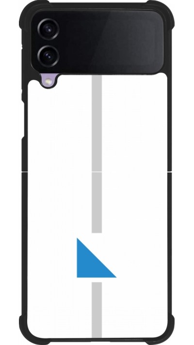 Coque Samsung Galaxy Z Flip4 - Silicone rigide noir Canton ZH blanc