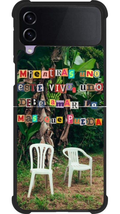 Coque Samsung Galaxy Z Flip4 - Silicone rigide noir Chairs DTMF