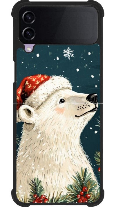 Samsung Galaxy Z Flip4 Case Hülle - Silikon schwarz Christmas 25 Bear