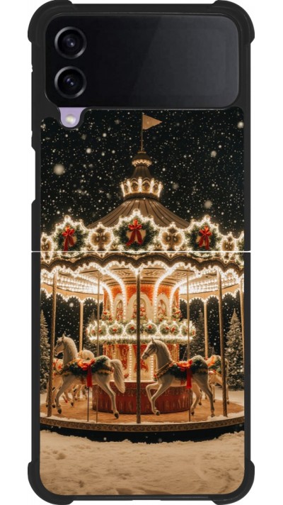 Samsung Galaxy Z Flip4 Case Hülle - Silikon schwarz Christmas 25 Carousel