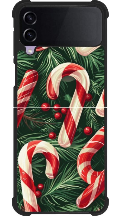 Samsung Galaxy Z Flip4 Case Hülle - Silikon schwarz Christmas 25 Xmas Stick