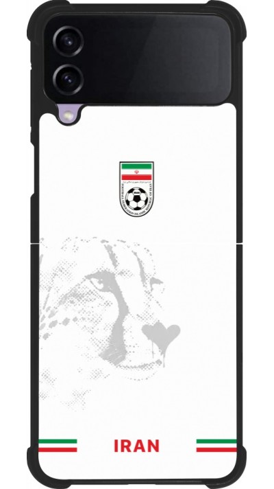 Coque Samsung Galaxy Z Flip4 - Silicone rigide noir Maillot de football Iran 2026 personnalisable