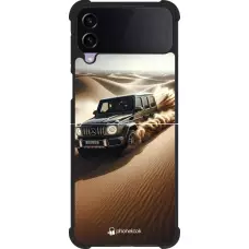 Coque Samsung Galaxy Z Flip4 - Silicone rigide noir Mercedes G Drift Desert