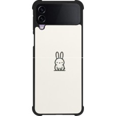 Samsung Galaxy Z Flip4 Case Hülle - Silikon schwarz Minimal Häschen Süße