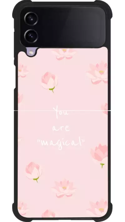 Coque Samsung Galaxy Z Flip4 - Silicone rigide noir Mom 2023 your are magical
