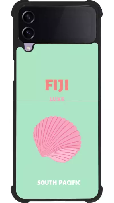 Coque Samsung Galaxy Z Flip4 - Silicone rigide noir Pop Summer Destination Fiji