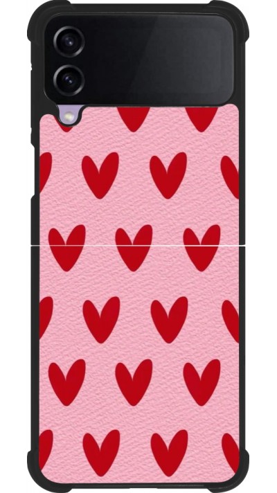 Samsung Galaxy Z Flip4 Case Hülle - Silikon schwarz Saint Valentines Day 26 Pattern heart