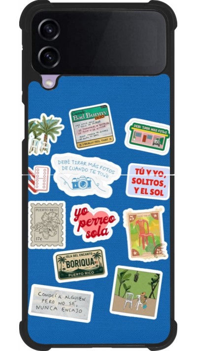 Coque Samsung Galaxy Z Flip4 - Silicone rigide noir Seals of the Dominican Republic DTMF