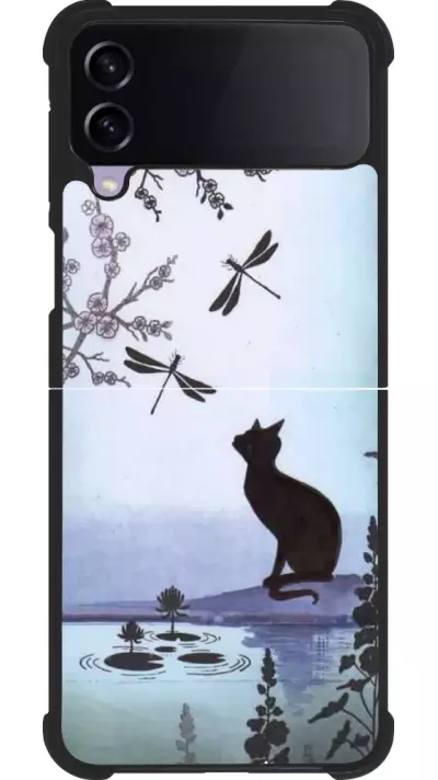 Coque Samsung Galaxy Z Flip4 - Silicone rigide noir Spring 19 12