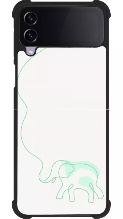 Coque Samsung Galaxy Z Flip4 - Silicone rigide noir Spring 23 baby elephant