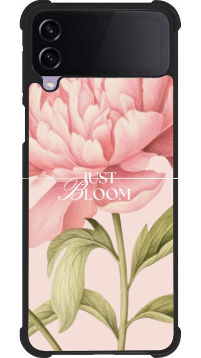 Coque Samsung Galaxy Z Flip4 - Silicone rigide noir Just Bloom Spring 2026