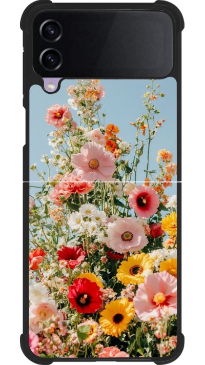Coque Samsung Galaxy Z Flip4 - Silicone rigide noir Spring flowers Spring 2026