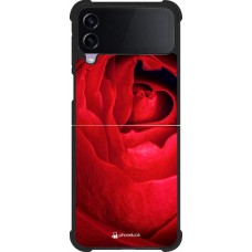 Samsung Galaxy Z Flip4 Case Hülle - Silikon schwarz Valentine 2022 Rose