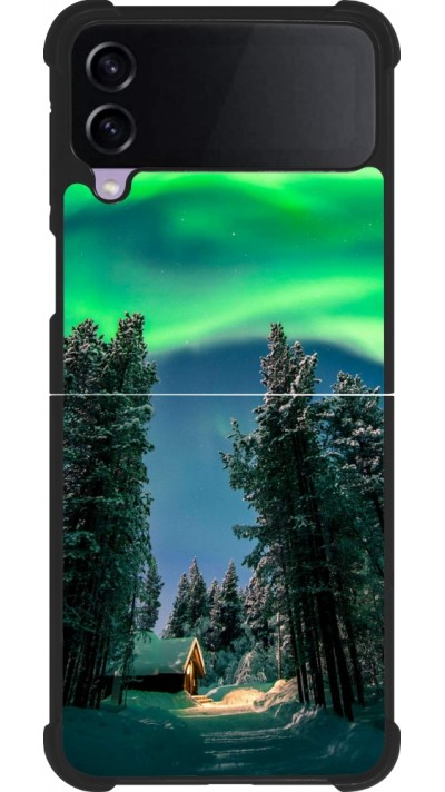 Samsung Galaxy Z Flip4 Case Hülle - Silikon schwarz Winter 22 Northern Lights Samsung Galaxy Z Flip4 Case Hülle - Silikon schwarz Winter 22 Northern Lights