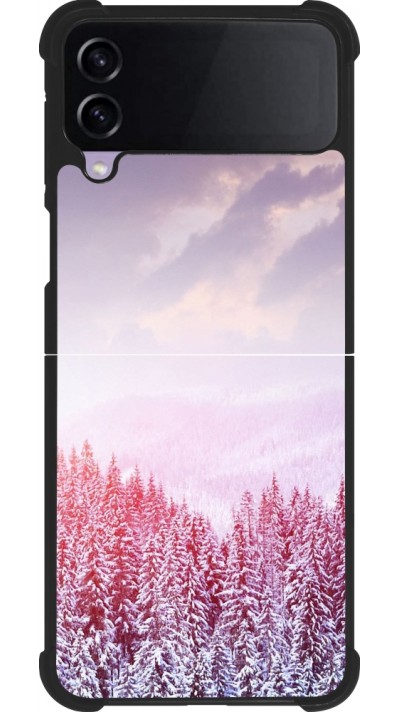 Samsung Galaxy Z Flip4 Case Hülle - Silikon schwarz Winter 22 Pink Forest Samsung Galaxy Z Flip4 Case Hülle - Silikon schwarz Winter 22 Pink Forest