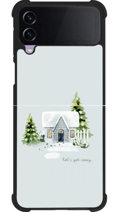 Samsung Galaxy Z Flip4 Case Hülle - Silikon schwarz Winter 25 Cosy House