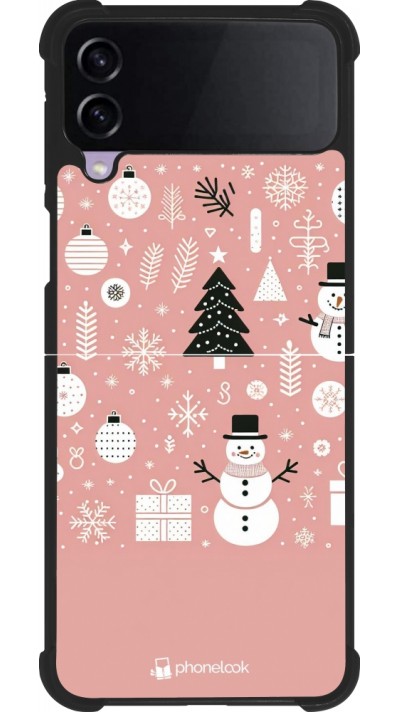 Samsung Galaxy Z Flip4 Case Hülle - Silikon schwarz Weihnachten 2024 Rose Schneemann Weihnachten Samsung Galaxy Z Flip4 Case Hülle - Silikon schwarz Weihnachten 2024 Rose Schneemann Weihnachten