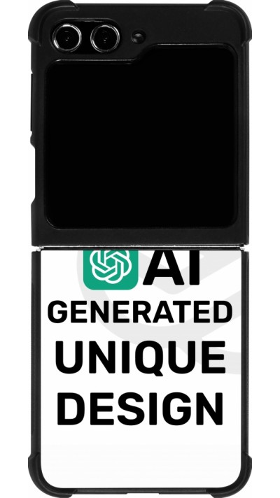 Samsung Galaxy Z Flip5 Case Hülle - Silikon schwarz 100% einzigartig erstellt dank Deiner Kreativität und künstlicher Intelligenz (KI)