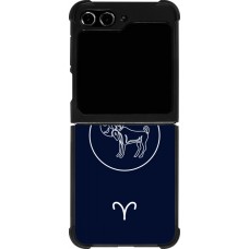 Samsung Galaxy Z Flip5 Case Hülle - Silikon schwarz Astrologie Widder