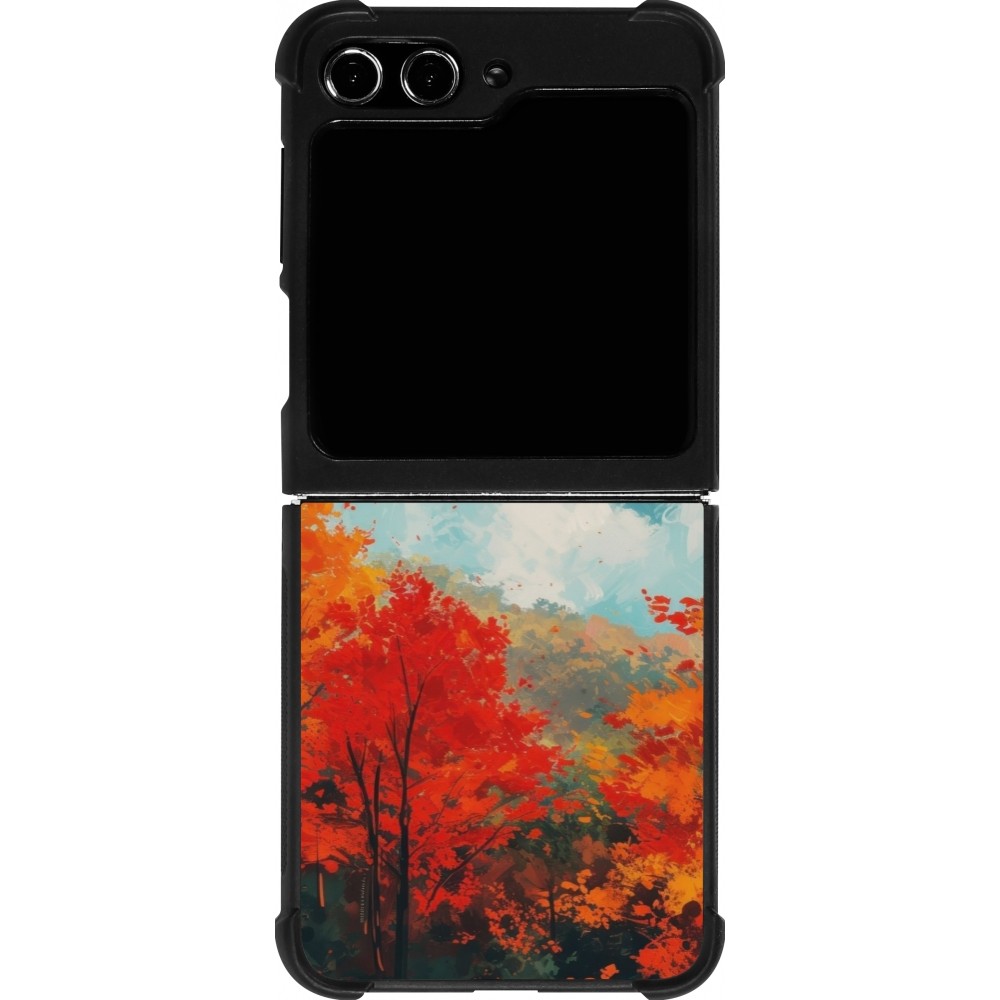 Samsung Galaxy Z Flip5 Case Hülle - Silikon schwarz Autumn 25 Fall in love