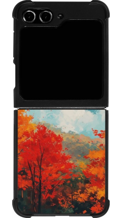 Coque Samsung Galaxy Z Flip5 - Silicone rigide noir Autumn 25 Fall in love