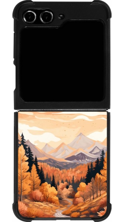 Coque Samsung Galaxy Z Flip5 - Silicone rigide noir Autumn 25 Mountains