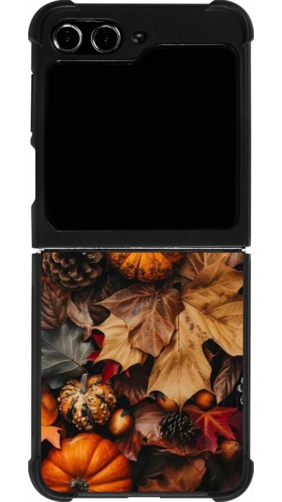Coque Samsung Galaxy Z Flip5 - Silicone rigide noir Autumn 25 Pumpkin