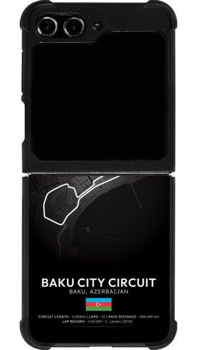 Samsung Galaxy Z Flip5 Case Hülle - Silikon schwarz F1 Track 2025 Azerbaijan
