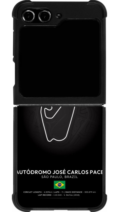 Samsung Galaxy Z Flip5 Case Hülle - Silikon schwarz F1 Track 2025 Brazil