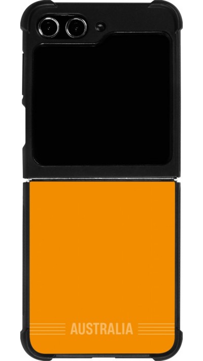 Coque Samsung Galaxy Z Flip5 - Silicone rigide noir Maillot de football Australie 2026 personnalisable