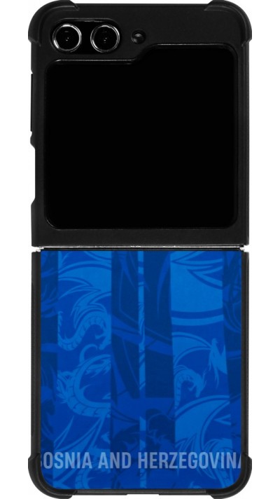 Coque Samsung Galaxy Z Flip5 - Silicone rigide noir Maillot de football Bosnie-Herzégovine 2026 personnalisable