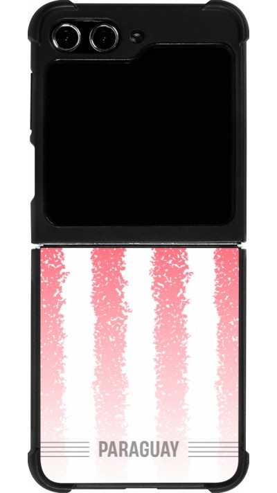 Coque Samsung Galaxy Z Flip5 - Silicone rigide noir Maillot de football Paraguay 2026 personnalisable