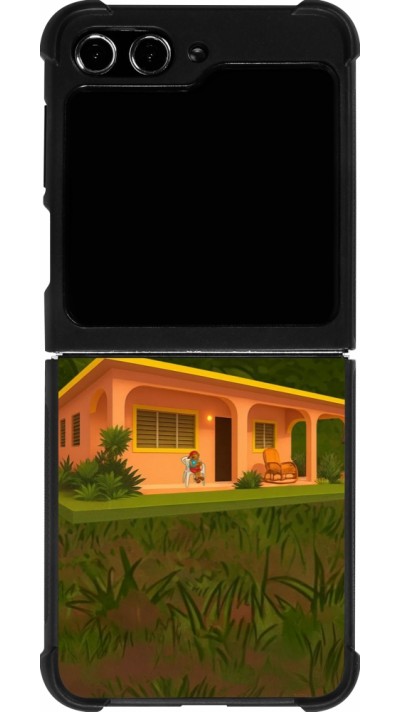 Coque Samsung Galaxy Z Flip5 - Silicone rigide noir Benitos house DTMF