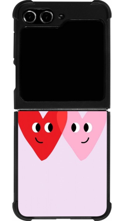 Coque Samsung Galaxy Z Flip5 - Silicone rigide noir Saint Valentines Day 26 Heart