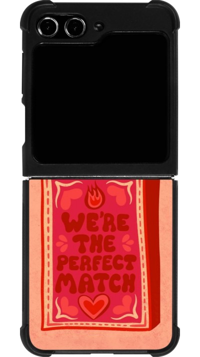 Coque Samsung Galaxy Z Flip5 - Silicone rigide noir Saint Valentines Day 26 Perfect Match