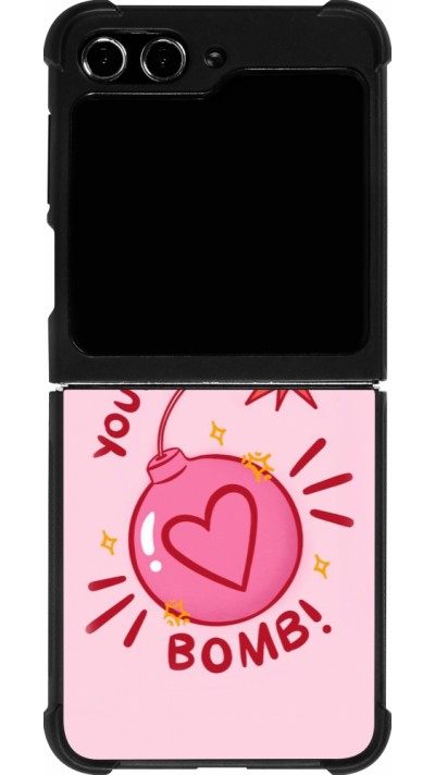 Coque Samsung Galaxy Z Flip5 - Silicone rigide noir Saint Valentines Day 26 You are the bomb