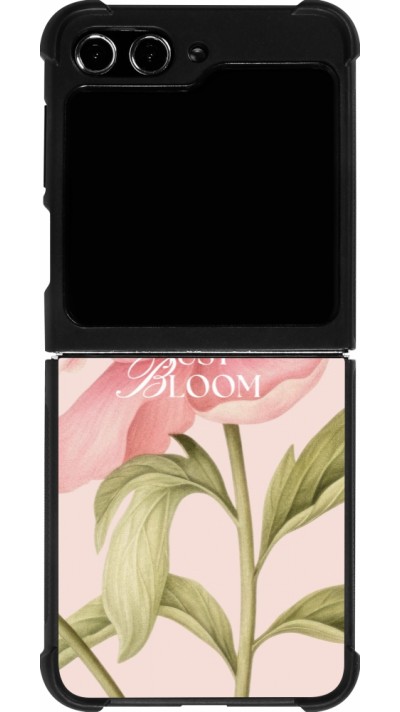 Coque Samsung Galaxy Z Flip5 - Silicone rigide noir Just Bloom Spring 2026