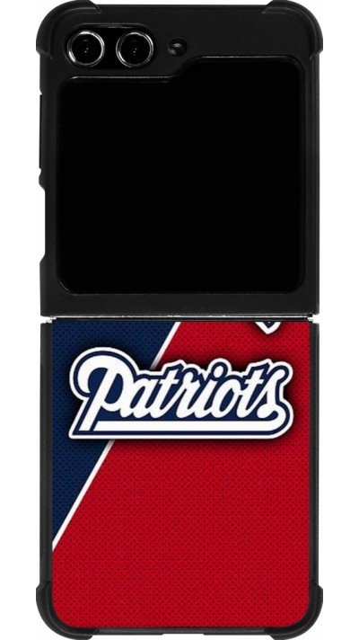 Coque Samsung Galaxy Z Flip5 - Silicone rigide noir Super Bowl 26 Patriots 1
