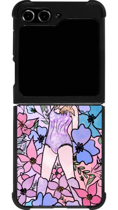Samsung Galaxy Z Flip5 Case Hülle - Silikon schwarz Taylor Swift Sketch - Pink