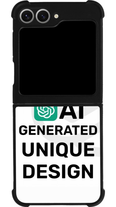Samsung Galaxy Z Flip6 Case Hülle - Silikon schwarz Weltweit einzigartig erstellt dank Deiner Kreativität und künstlicher Intelligenz (KI)