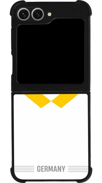 Coque Samsung Galaxy Z Flip6 - Silicone rigide noir Maillot de football Allemagne 2026 personnalisable