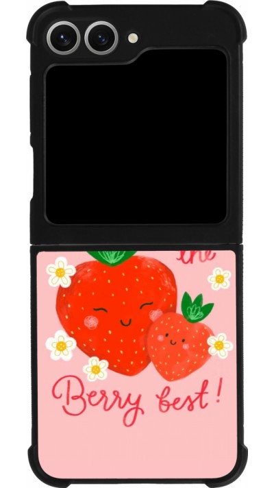 Coque Samsung Galaxy Z Flip6 - Silicone rigide noir Mom 2026 Berry best