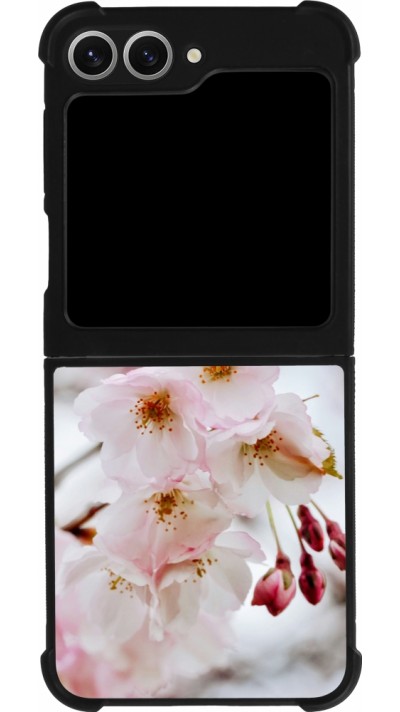 Samsung Galaxy Z Flip6 Case Hülle - Silikon schwarz Cherry tree Spring 2026