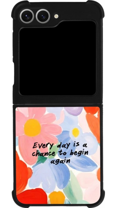 Samsung Galaxy Z Flip6 Case Hülle - Silikon schwarz Every day is a chance Spring 2026