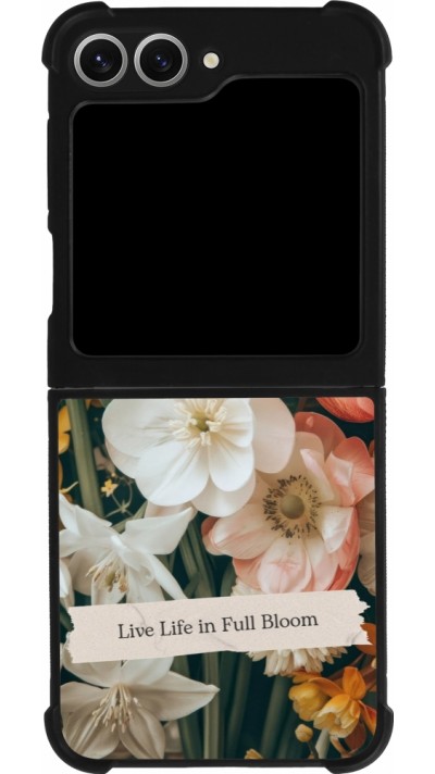 Samsung Galaxy Z Flip6 Case Hülle - Silikon schwarz Full Bloom Spring 2026