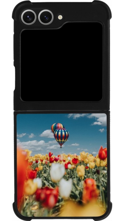 Samsung Galaxy Z Flip6 Case Hülle - Silikon schwarz Hot air balloon Spring 2026